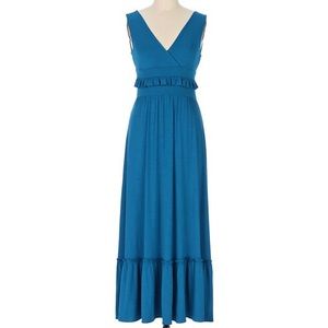 ANTHROPOLOGIE C. Keer Sea Drift Maxi Ruffle Large